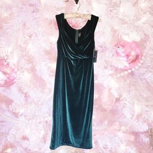 NWT Rock Steady Green Velvet Bodycon Dress